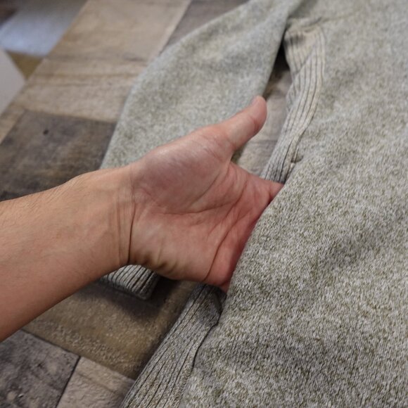 Duluth Trading V neck knit sweater women's extra large heather gray oat - Picture 4 of 10